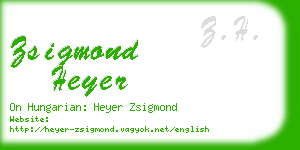 zsigmond heyer business card